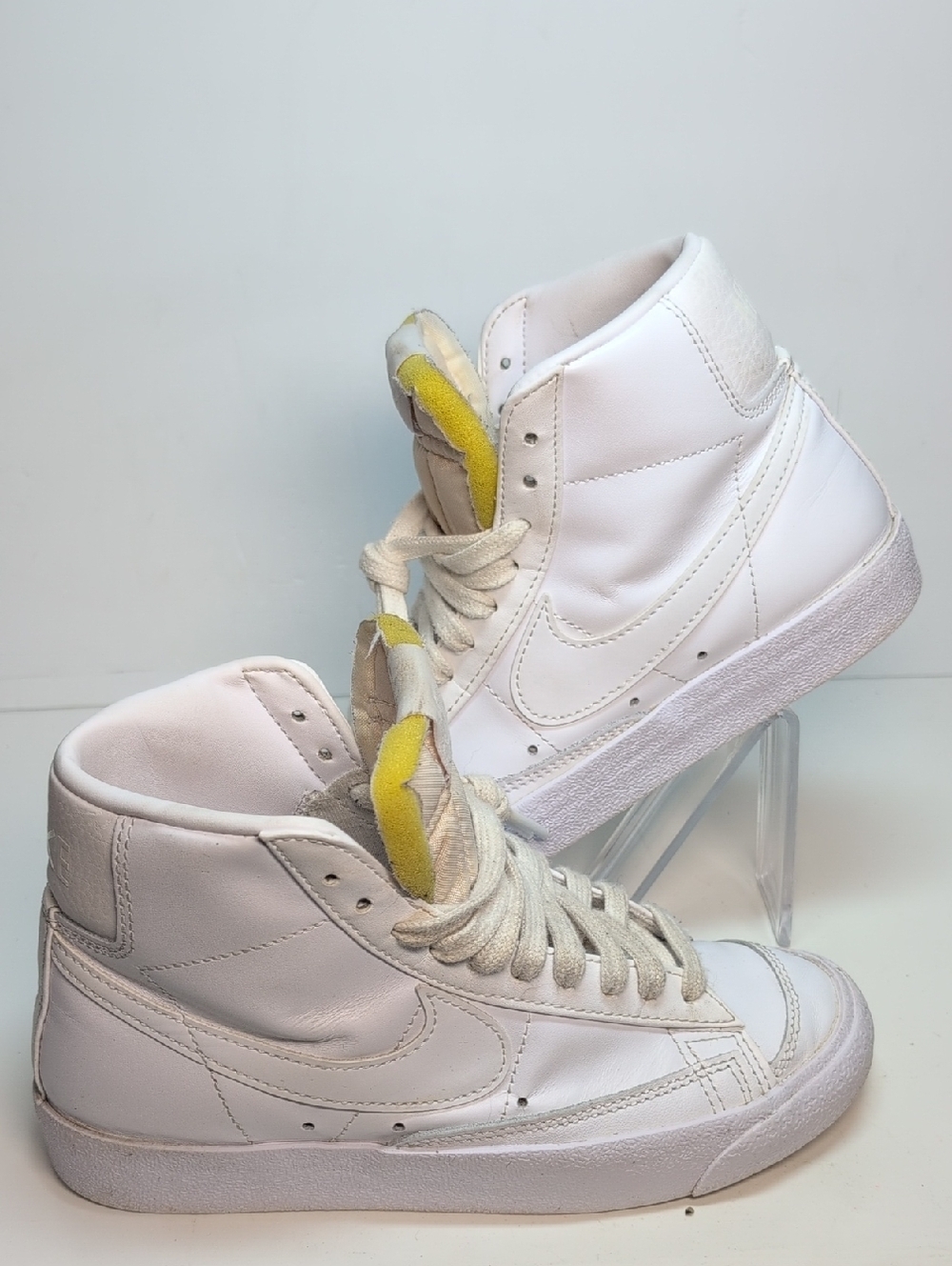 Nike Blazer mid 77 triple white high top sneakers womans size 5.5 EU 36 - Picture 12 of 14
